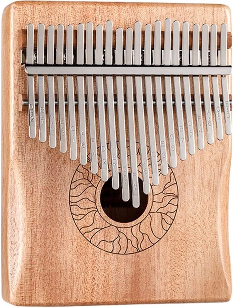 Kalimba | 21 Tonen | Okoumé Hout | Duimpiano | Afrikaans Muziekinstrument | Cadeau voor Kinderen en Volwassenen | Groot Formaat XL | 350 Gram